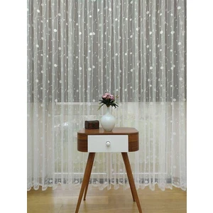 Esse Home Spor Puantiyeli Desen Fransız Dantel Tül Perde 150 x 260 Normal Pile 1/2.5