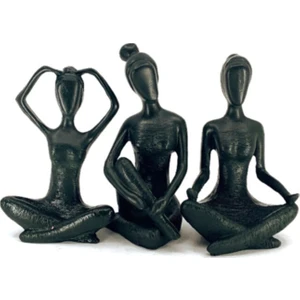 By Ari Üçlü Yoga Yapan Kızlar Siyah 