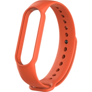 Xiaomi Mi Band 5 ve 6 Akıllı Bileklik Silikon Kordon Kayış Turuncu