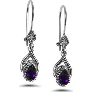 Midyat Nurtaş Gümüş Damla Tasarım Telkari Gümüş Küpe