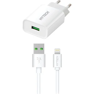 HY-XE14L 1100 mAh Ev Şarj + 2A Lightning USB Kablolu Beyaz Şarj Adaptör Seti