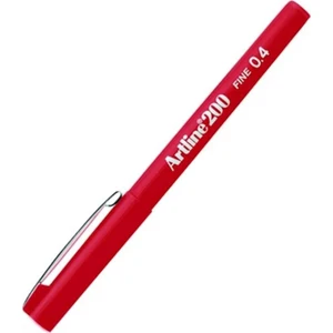 200 Fineliner İnce Uçlu Yazı ve Çizim Kalemi 0.4 mm Kırmızı