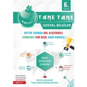 Nartest Yayınevi 6. Sınıf Yeşil Defter Tadında Tane Tane Sosyal Bilgiler