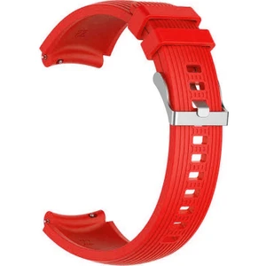 Honor Watch Magic 2 46mm Kordon Silikon Kancalı Ayarlanabilir KRD 18 Kırmızı