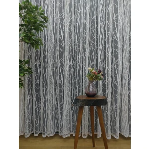 Esse Home Ağaç Desen Fransız Dantel Tül Perde 200 x 260 Normal Pile 1/2.5