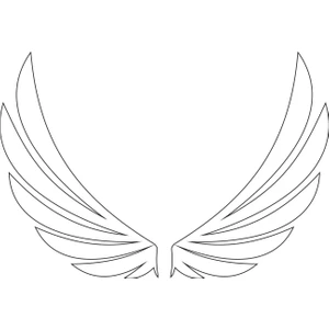 Sticker Atölyesi Kanat - Wings -  Sticker - 20630-1 Beyaz 10 x 14.5 cm