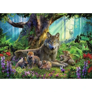 1000P Puz Wolves In Forest