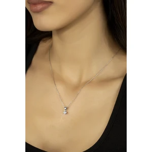 925 Ayar Gümüş Tek Taş Kolye