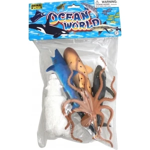 Animal World 6 parça 8 inch Okyanus Hayvanları Oyun Seti - Poşette