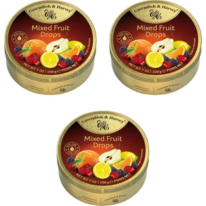 Cavendish & Harvey  Mixed Fruit Drops Atıştırmalık 3'lü 200 gr