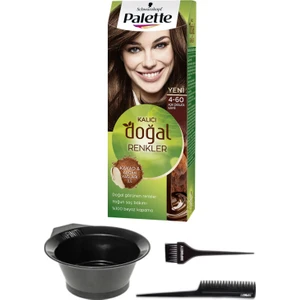 Palette Naturel Saç Boyası 4-60 Altın Kakao + Saç Boyama Seti