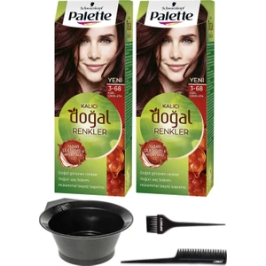 Palette Naturel Saç Boyası 2'li 3-68 Kızıl Çikolata + Saç Boyama Seti