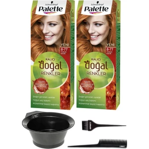 Palette Naturel Saç Boyası 2'li 8-77 Tarçın Bakır + Saç Boyama Seti