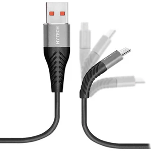 HY-X230 1.2 mt 3A Micro USB Gri/Siyah Data + Şarj Kablosu
