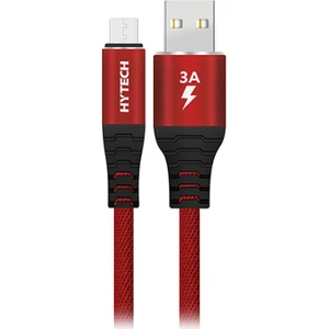 HY-X210 3A Micro USB 1 mt Kırmızı Data + Şarj Kablosu
