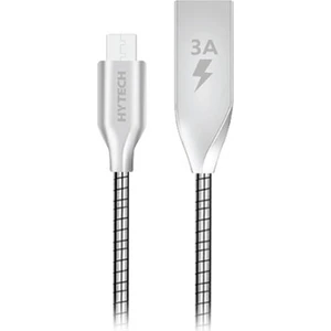 hy-x120 1 mt 3A Metal Silver Micro USB Data + Şarj Kablosu