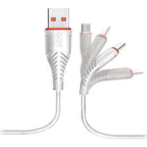 S-link Swapp SW-C595 1.2 mt 3A Micro USB Beyaz Şarj Kablosu