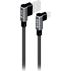 S-link Swapp SW-C557 3A - 15 cm Micro Gri Kılıflı Metal -L- Kablo