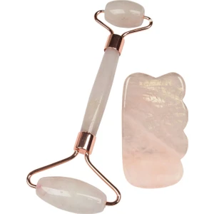 Pembe Kuvars Masaj Taşı Roller + Gua Sha Spa FH10583