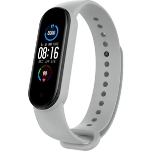 Case 4U Xiaomi Mi Band 6 / Mi Band 5 Akıllı Bileklik Kordonu Silikon Gri