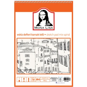 Mona Lısa Eskiz Defteri Karışık Telli A4