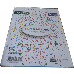 Renkli Fon Kartonu 25 x 35 cm 10'lu