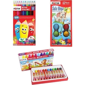 Okula Dönüş Boya Seti (Kuru+Sulu+Pastel Boya)