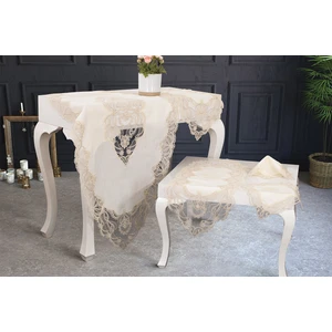 Ceki Home Firuze 5 Parça Salon Takımı Krem