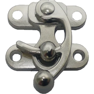 Mini Kutu Kilidi 4 Adet Halkalı Küçük Tip Nikel Sandık Kilidi Hobi Kilit Emniyet Kilidi Kanca