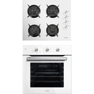 White Crystal Dual 2'li Ankastre Set (A6SF2 MT Beyaz Ankastre Fırın + 40TAHDF Beyaz Ankastre Ocak)