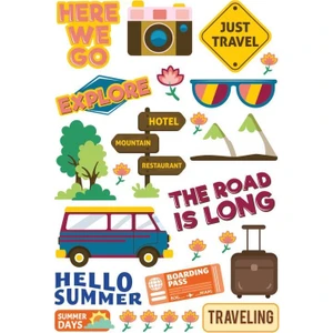 Stickermarket Seyehat Sticker Seti B 21 x 32 cm