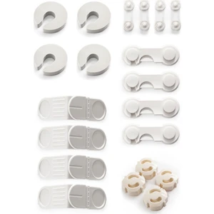 Ideal Baby 4'er Sünger Kapı Durdurucu+Mini Çok Amaçlı Kilit+Kapak Kilidi+Köşe Kilidi+Priz Kapağı