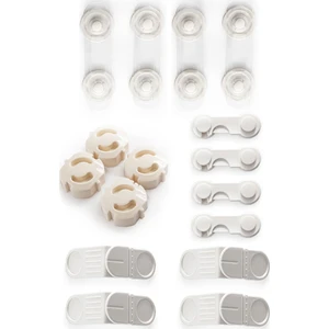 Ideal Baby 4'er Adet Mini Çok Amaçlı Kilit + Kapak Kilidi + Priz Kapağı + Köşe Kilidi