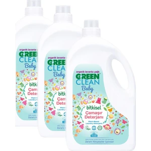 U Green Clean Organik Lavanta Yağlı Baby Bitkisel Çamaşır Deterjanı 2750 ml 3'lü Set