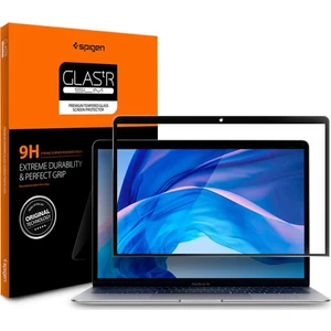 MacBook Air 13" (2018 / 2020 / 2021) / MacBook Pro 13" (2017 / 2020 / 2021) ile Uyumlu Cam Ekran Koruyucu Tam Kaplayan GLAS.tR Slim Full Cover Black - AGL00083