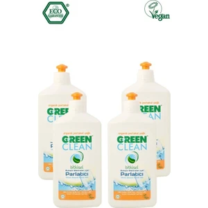 U Green Clean  Portakal Yağlı Bulaşık Makinesı Parlatıcı 500 ml 4 Lü Set
