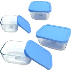 53223+53733 Saklama Kabı Mavi 4'lü Set