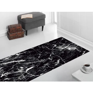Halı Amor Desen Siyah Renk Kesme Kaymaz Taban Yolluk 100 x 370 cm