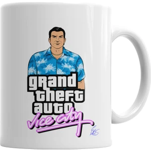 Baskı Dükkanı Gta Vice City Kupa Bardak Porselen