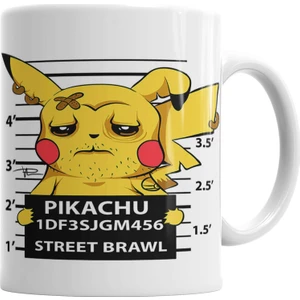Baskı Dükkanı Pikachu Bad Boy Pokemon Kupa Bardak Porselen