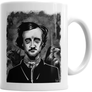 Baskı Dükkanı Nevermore Edgar Allan Poe Kupa Bardak Porselen
