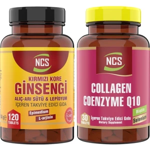 Kırmızı Ginseng 120 Tablet + Collagen Coenzyme 30 Tablet