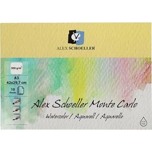 Alex Schoeller A3-300 gr Monte Carlo Watercolor-Aqurell Resim Defteri 10 Yp.