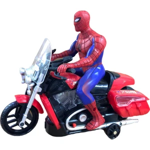 Spiderman Pilli Işıklı Motorlu Örümcek Adam