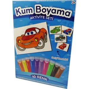 Kumbo Kum Boyama Sevimli Yarışçı Araba Kum Boyama Aktivite Seti