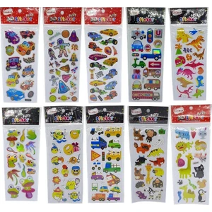 Puffy 3D Sticker 10'lu