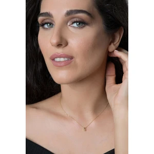 Elika Silver Kadın Üç Boyutlu S Harfi Rose Kaplama 925 Ayar Gümüş Kolye