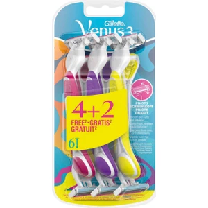 Gillette 3 Renkli Kullan At 4+2 6'lı