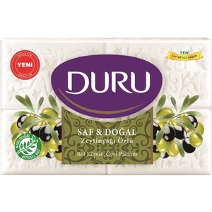 Saf & Doğal Zeytinyağlı 4 Adet Beyaz Kalıp Sabun 600GR