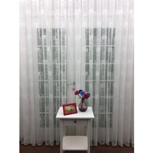 Esse Home Spor Desen Dantel Tül Perde 100 x 250 Sık Pile 1/3